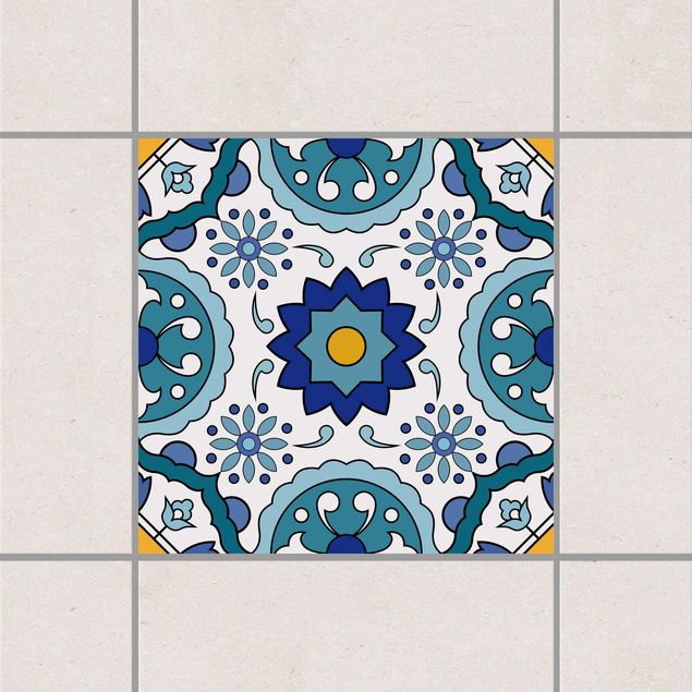 decoraçao cozinha Portuguese tile pattern of Azulejo