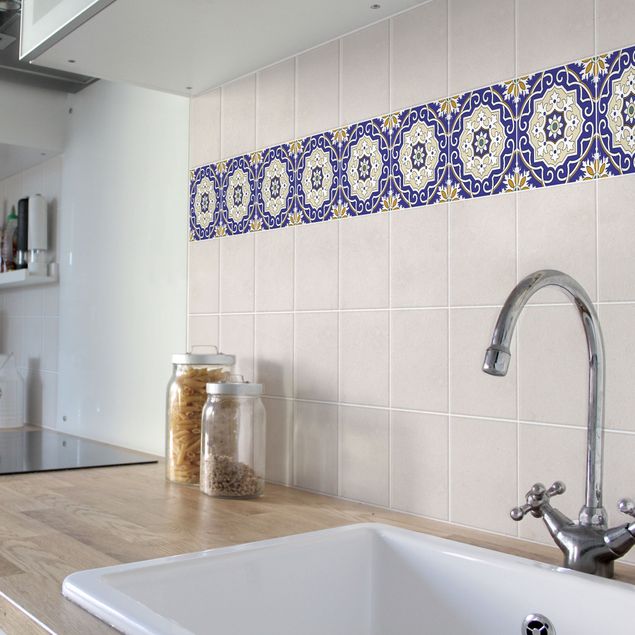Películas para azulejos em azul Spanish wall tile