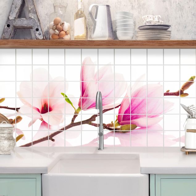 decoraçao para parede de cozinha Delicate Magnolia Branch