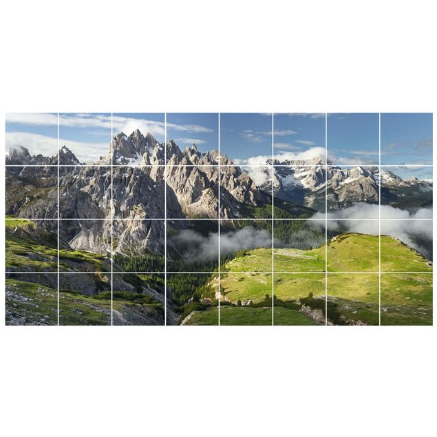 Películas para azulejos em verde Italian Alps
