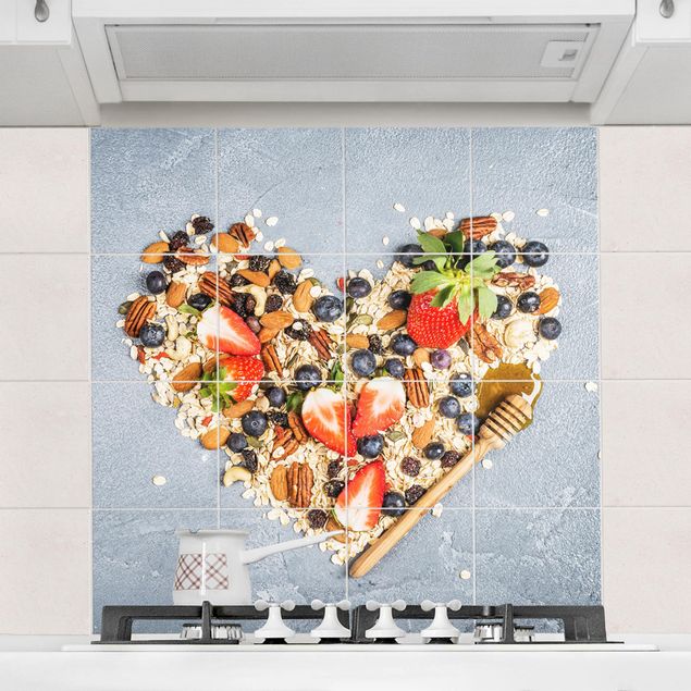 decoraçao para parede de cozinha Heart Of Cereals
