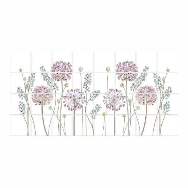 Películas para azulejos Allium Illustration