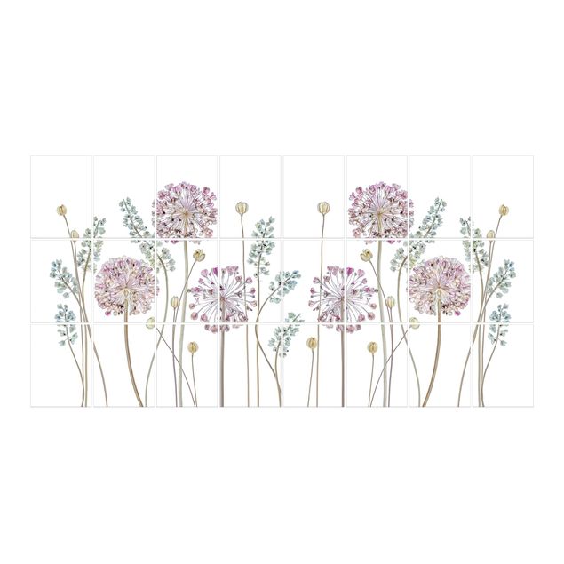 Películas para azulejos Allium Illustration
