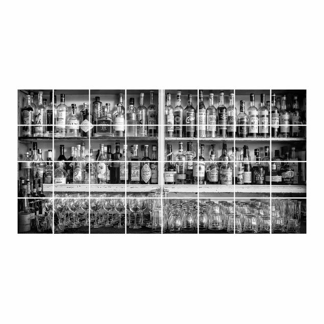 Películas para azulejos Bar Black & White