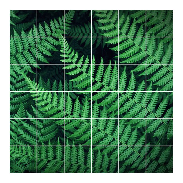 Películas para azulejos em verde Fern