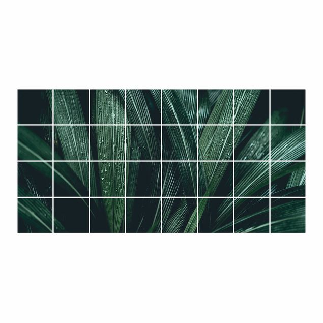 adesivos para azulejos Green Palm Leaves