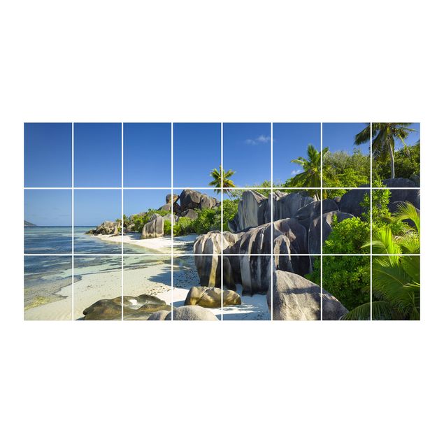 vinil autocolante para azulejos Dream Beach Seychelles