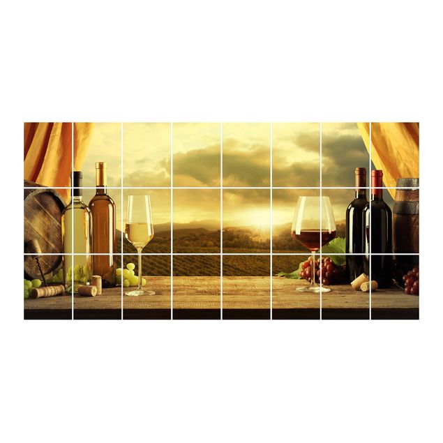 Autocolantes para azulejos Wine With A View