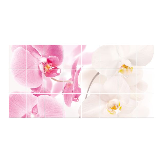 Películas para azulejos Tile Mural Delicate Orchids