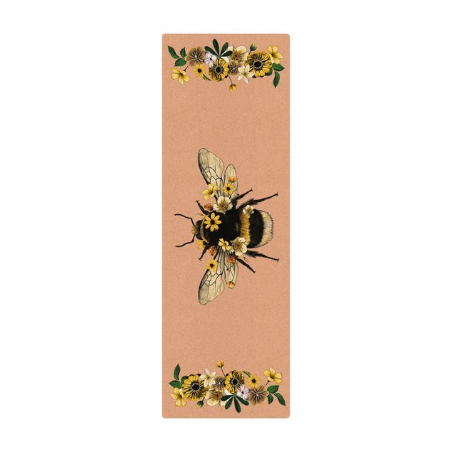 Tapete de cortiça Floral Bumblebee