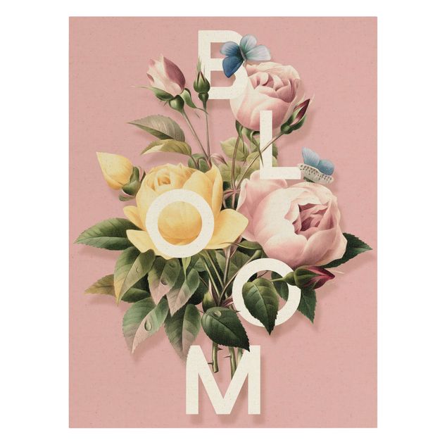 quadros flores Florale Typography - Bloom