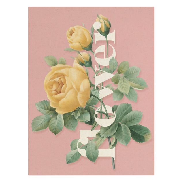decoração quadros Florale Typography - Flower
