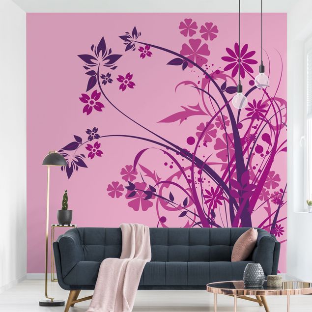 Papel de parede ornamental Floral ornament