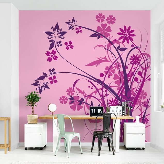 papel de parede moderno Floral ornament