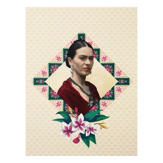 Quadros florais Frida Kahlo - Flowers And Geometry