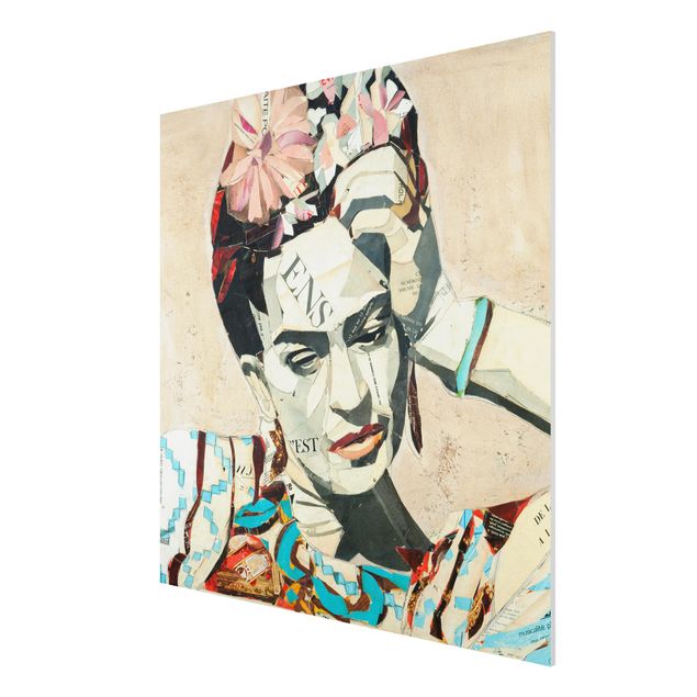 Quadros retratos Frida Kahlo - Collage No.1