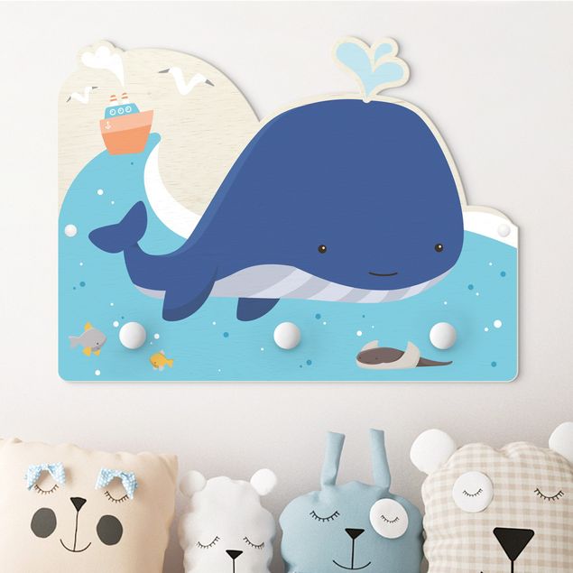 Decoração para quarto infantil Friendly Whale In The Ocean