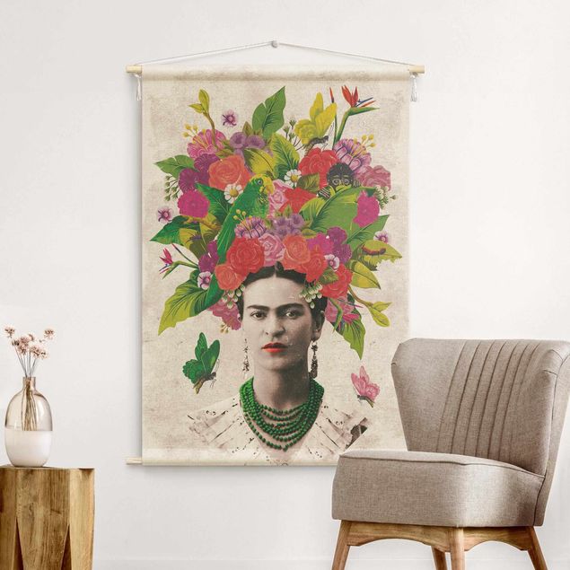 Tapete de parede Frida Kahlo - Flower Portrait