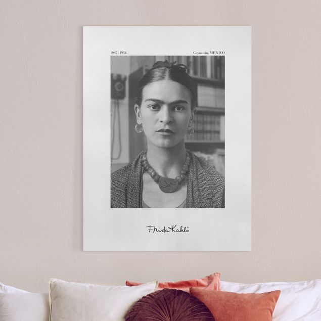 Telas decorativas réplicas de quadros famosos Frida Kahlo Photograph Portrait In The House