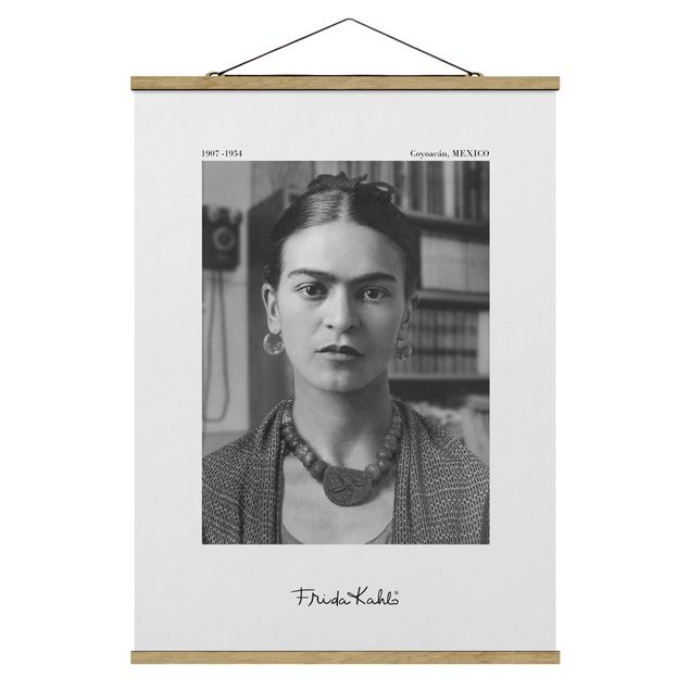 Quadros preto e branco Frida Kahlo Photograph Portrait In The House