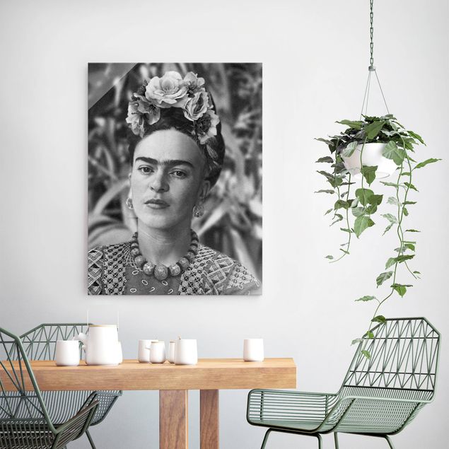 Quadros famosos Frida Kahlo Photograph Portrait With Flower Crown