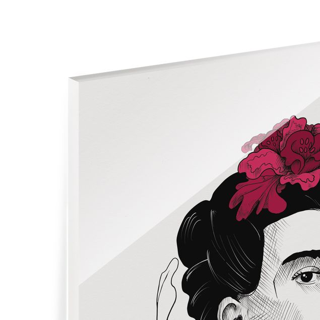 quadros de pintores famosos Frida Kahlo Portrait With Flowers