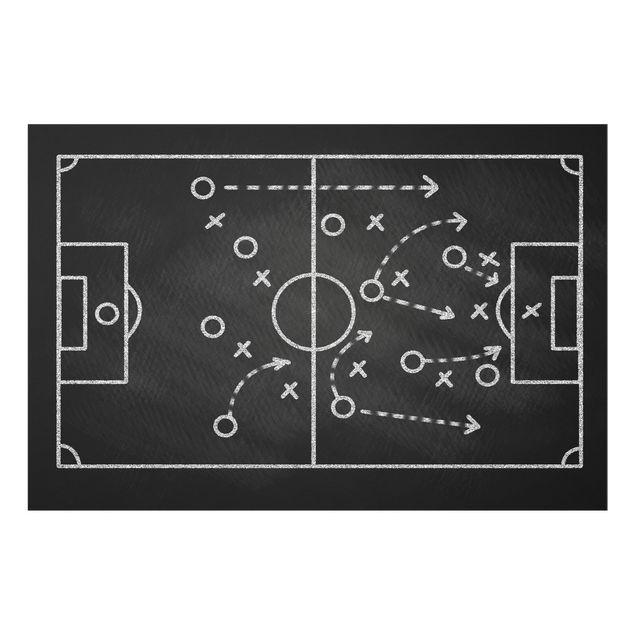 quadros modernos para quarto de casal Football Strategy On Blackboard