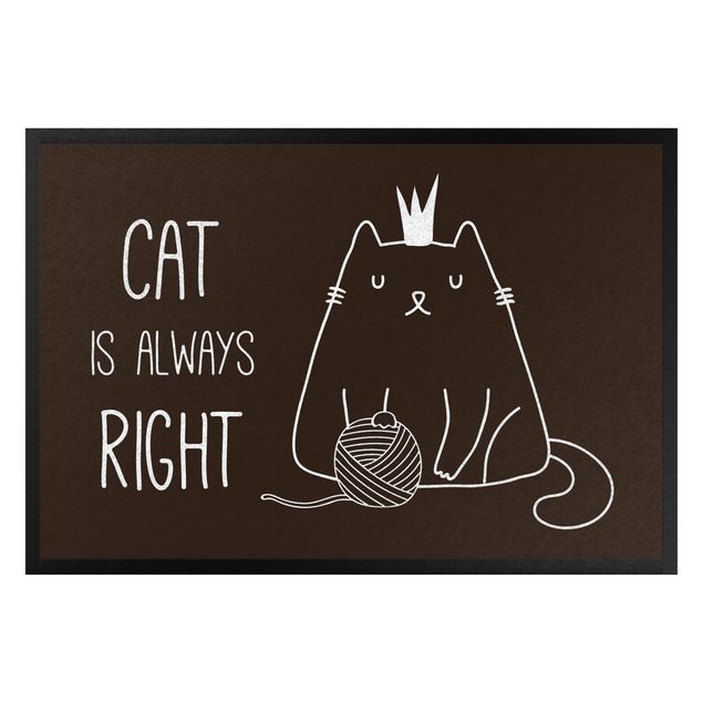 tapete entrada engraçadocapacho personalizado Cat Is Always Right