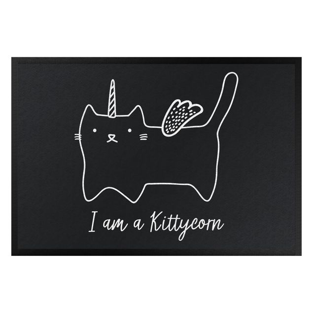 tapete entrada engraçadocapacho personalizado Kittycorn