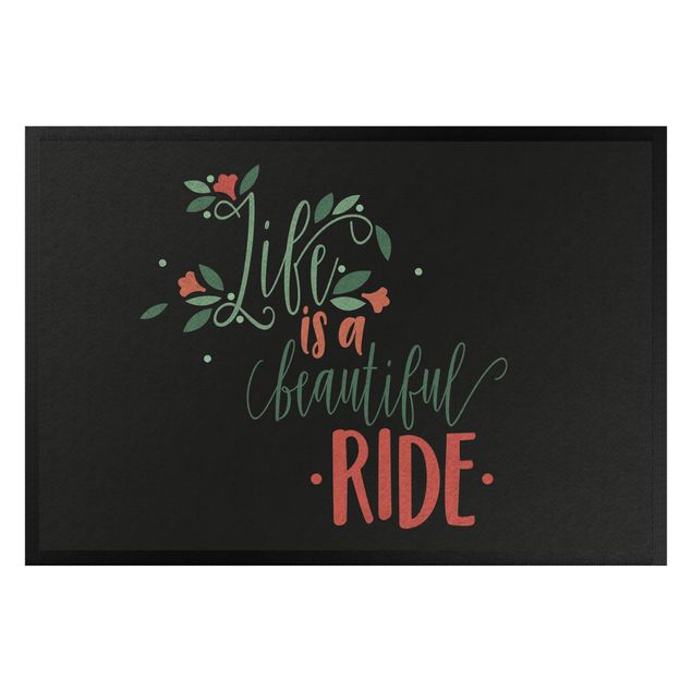 tapetes de entrada engraçados Life Is A Beautiful ride