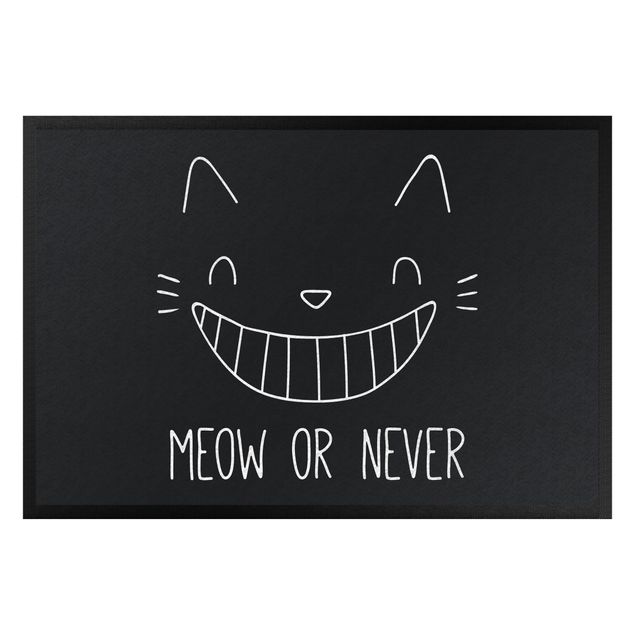 tapete entrada engraçadocapacho personalizado Meow Or Never