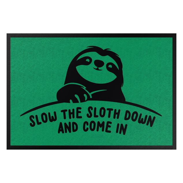 tapete entrada engraçadocapacho personalizado Slow Down The Sloth