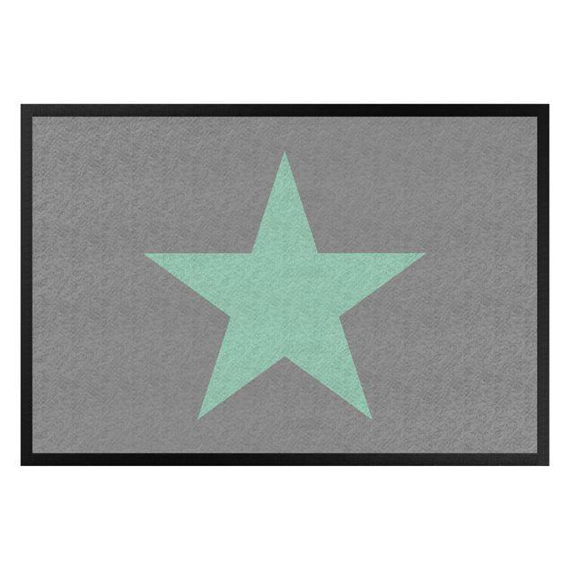 tapete para sala moderno Star In Grey Mint