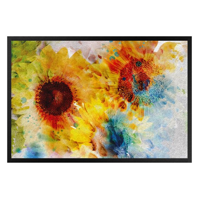 Tapetes modernos Watercolour Sunflower