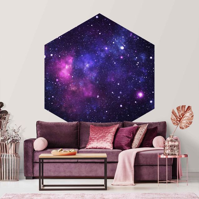 Papel de parede hexagonal Galaxy