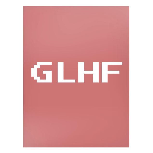 Quadros com frases Gaming Abbreviation GLHF