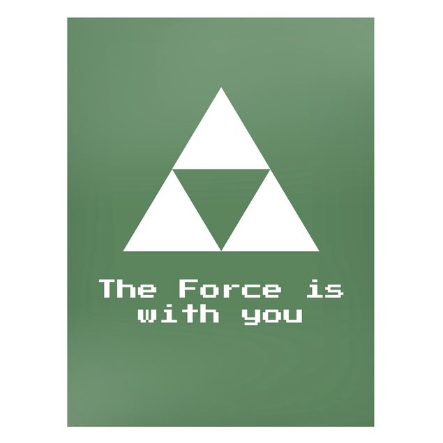 quadros com frases motivacionais Gaming Symbol The Force is with You