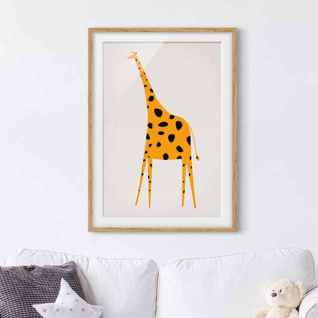 decoração para quartos infantis Yellow Giraffe