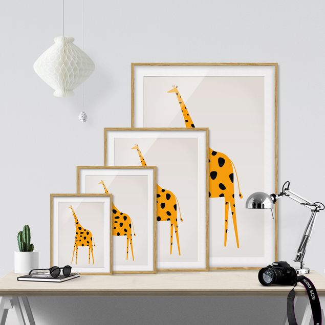 Quadros África Yellow Giraffe