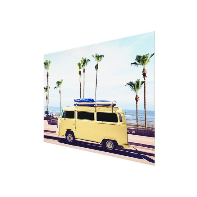 quadro da natureza Yellow Surfer VW Bus