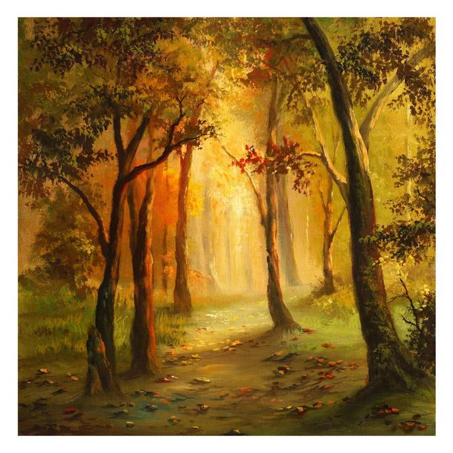 Mural de parede Painting Of A Forest Clearing