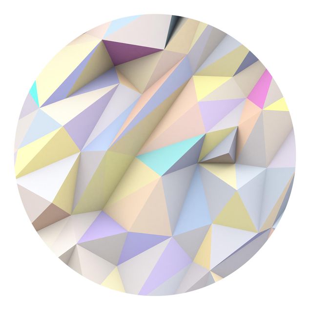 Papel de parede padrões Geometric Pastel Triangles In 3D