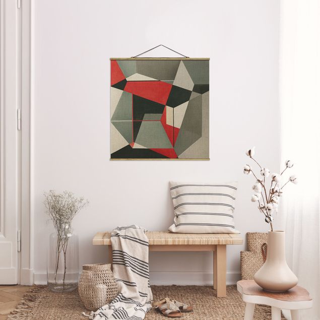 quadros abstratos para sala Geometrical Fox