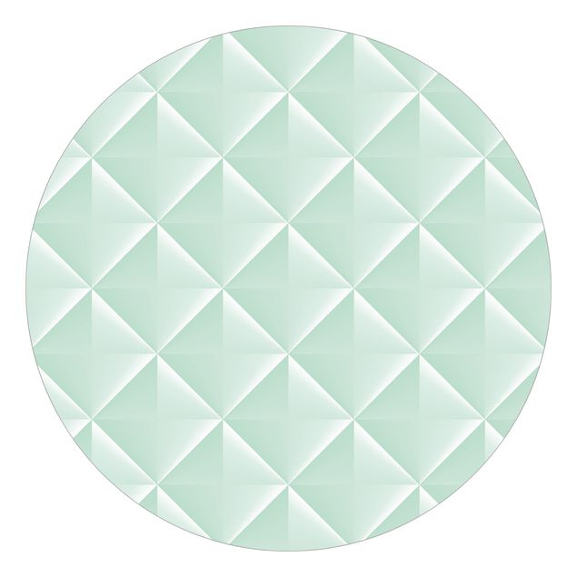 Papel de parede padrões Geometric 3D Diamond Pattern In Mint