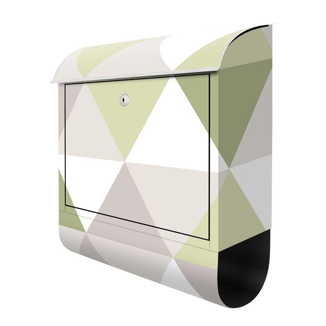 Caixas de correio Geometrical Pattern Tilted Triangle Green
