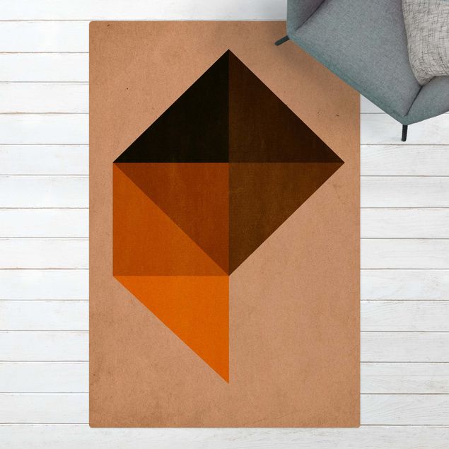 Tapetes laranja Geometrical Trapezoid