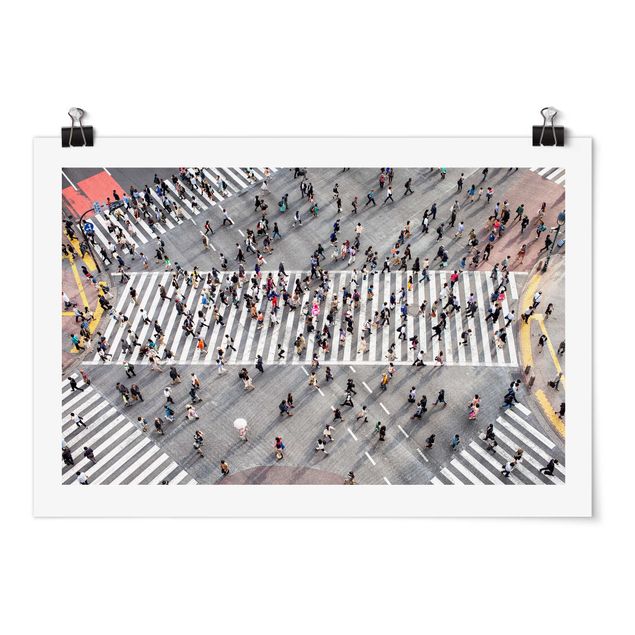 Posters cidades e paisagens urbanas Shibuya Crossing in Tokyo