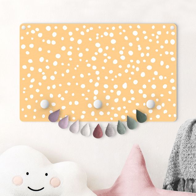 decoração para quartos infantis Drawn Little Dots On Apricot