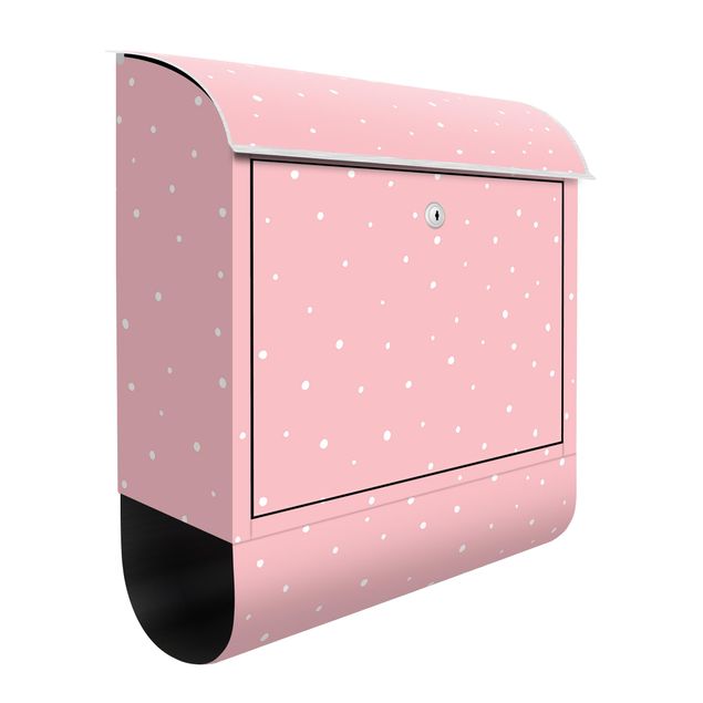 Caixas de correio em rosa Drawn Little Dots On Pastel Pink