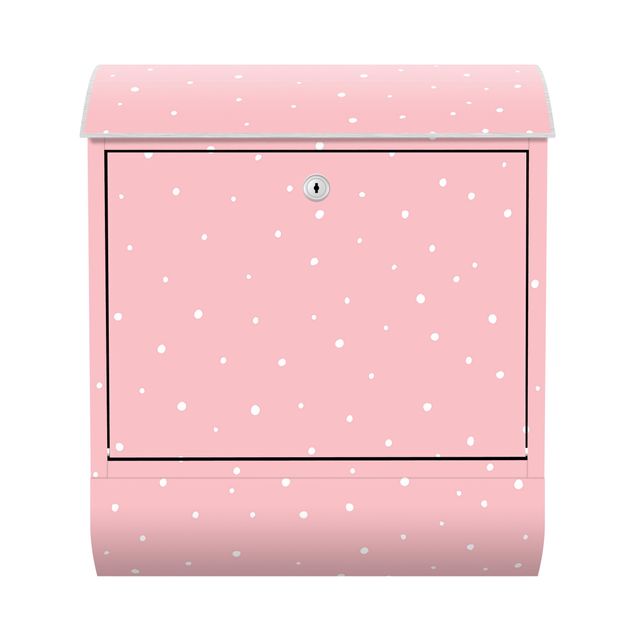 caixa de correio para muro Drawn Little Dots On Pastel Pink